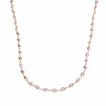 Necklace yellow gold 14K Gold Pink Sapphire Strand Necklace