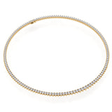 Necklaces 14K & 18K Gold and Diamond Tennis Necklace Graduated 3-Prong Setting, Lab Grown, 8.5-11.5cts