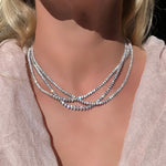 Necklaces 14K & 18K Gold and Diamond Tennis Necklace Graduated 3-Prong Setting, Lab Grown, 8.5-11.5cts