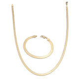 Necklaces 14K & 18K Gold Herringbone Chain Necklace 4.5mm