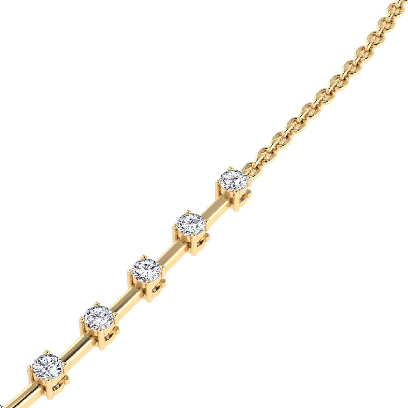 Necklaces 14K & 18K Gold Round Strand Drop Y Diamond Necklace 2.29 ct, Lab Grown