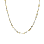 Necklaces 14K Gold and Diamond Tennis Necklace 3-Prong Setting