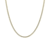 Necklaces 14K Gold and Diamond Tennis Necklace 3-Prong Setting