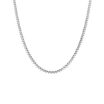 Necklaces 14K Gold and Diamond Tennis Necklace 3-Prong Setting