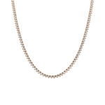 Necklaces 14K Gold and Diamond Tennis Necklace 3-Prong Setting