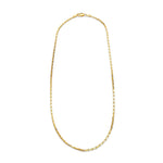 Necklaces 14K Solid Small Box Link Chain Necklace 2mm