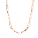 Necklaces 16" / Rose Gold Medium 14K Gold Paper Clip Necklace 3.1mm