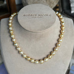 Necklaces 16" South Sea Pearl Necklace with Diamonds