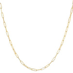 Necklaces 16" / Yellow Gold 14K Gold Small Paper Clip Necklace 2.0mm