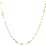 Necklaces 16" / Yellow Gold 14K Gold Small Paper Clip Necklace 2.0mm