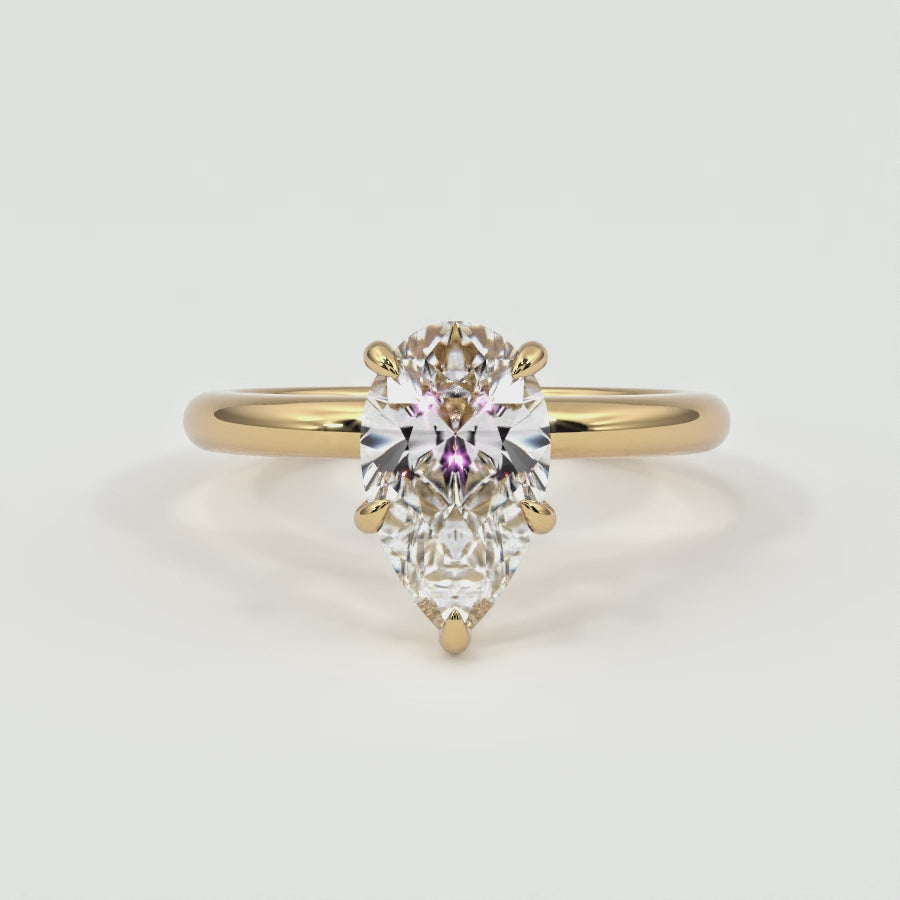 Pear Shape Diamond Solitaire Band