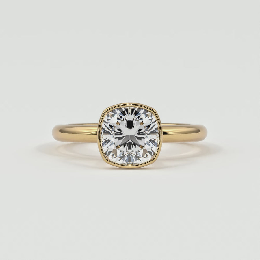 Cushion Cut Bezel Setting