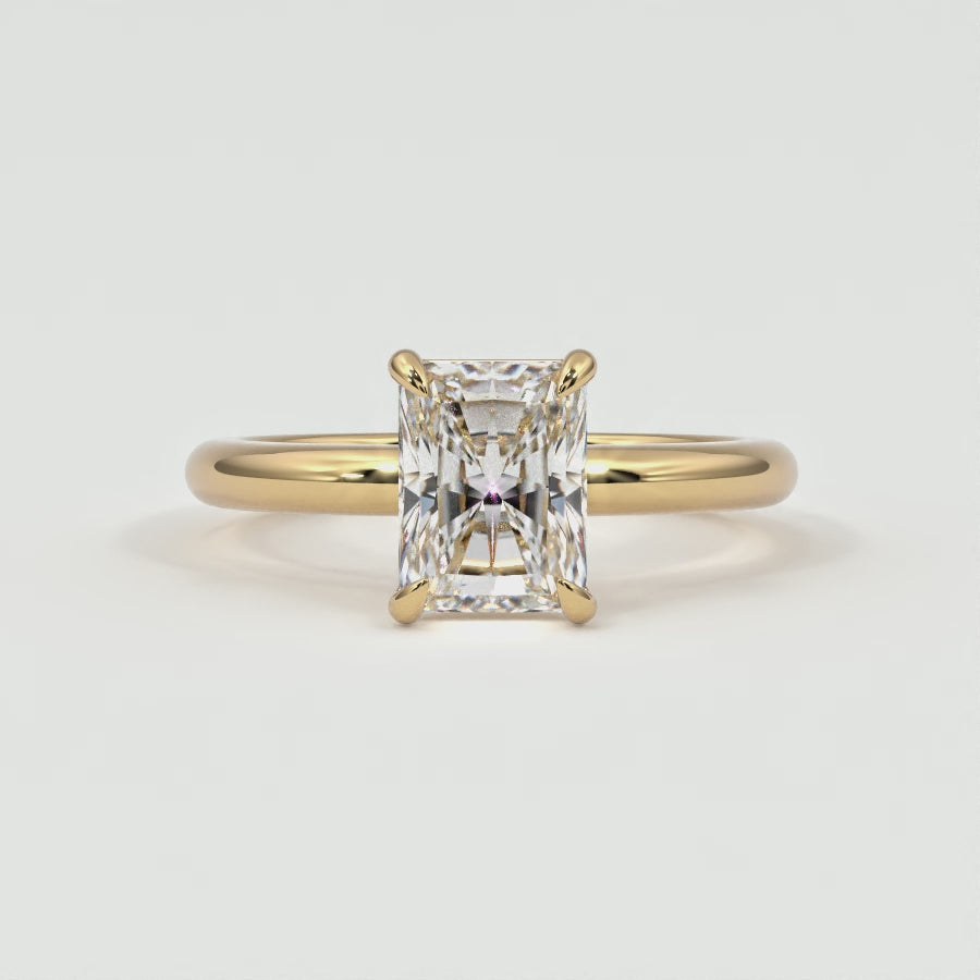 Radiant Cut Diamond Solitaire Band