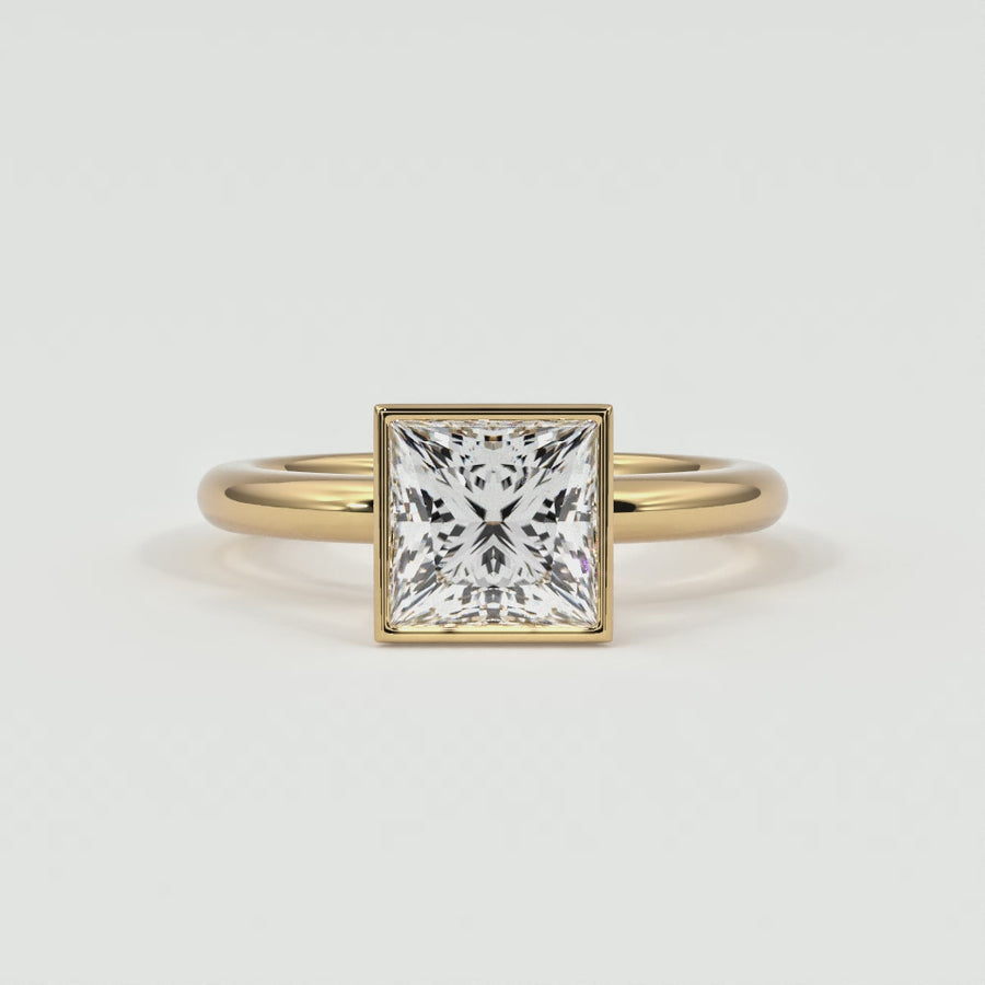 Princess Cut Bezel Setting