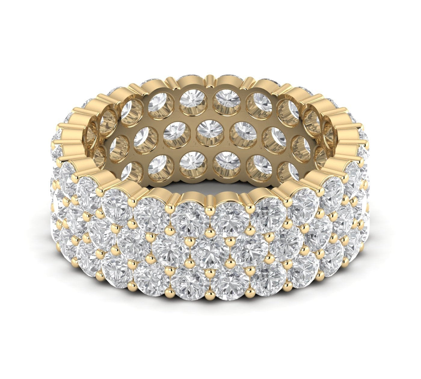 Rings 14K & 18K Gold Band of Diamond Eternity Ring, Lab Grown 5 ct