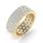 Rings 14K & 18K Gold Band of Diamond Eternity Ring, Lab Grown 5 ct