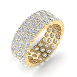 Rings 14K & 18K Gold Band of Diamond Eternity Ring, Lab Grown 5 ct