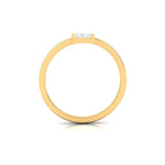 Rings 14K & 18K Gold Band with Single Diamond, Lab Grown