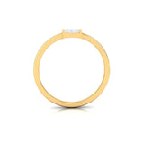 Rings 14K & 18K Gold Band with Single Diamond, Lab Grown