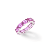 Rings 14K & 18K Gold East West Pink Sapphire Eternity Ring