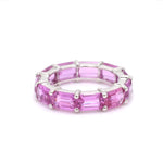 Rings 14K & 18K Gold East West Pink Sapphire Eternity Ring