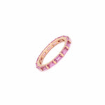 Rings 14K & 18K Gold East West Pink Sapphire Eternity Ring