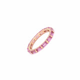 Rings 14K & 18K Gold East West Pink Sapphire Eternity Ring