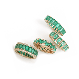 Rings 14K & 18K Gold Emerald and Diamond Eternity Band