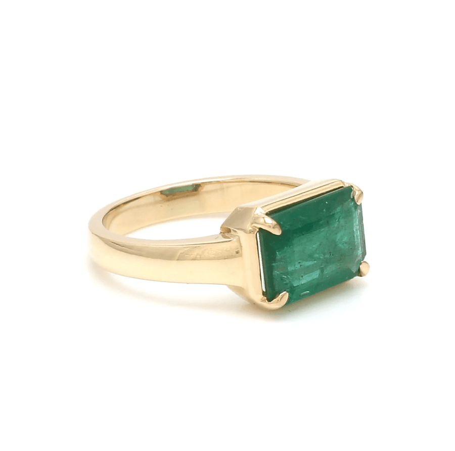 Rings 14K & 18K Gold Emerald East West Ring