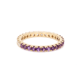 Rings 14K & 18K Ombre Amethyst & Diamond Eternity Ring