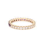 Rings 14K & 18K Ombre Amethyst & Diamond Eternity Ring