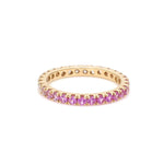 Rings 14K & 18K Ombre Pink Sapphire & Diamond Eternity Ring