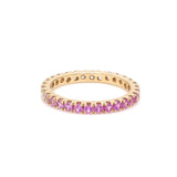 Rings 14K & 18K Ombre Pink Sapphire & Diamond Eternity Ring