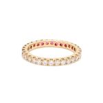 Rings 14K & 18K Ombre Ruby & Diamond Eternity Ring