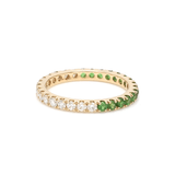 Rings 14K & 18K Ombre Tsavorite & Diamond Eternity Ring