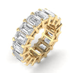 Rings 14K Gold Emerald Cut Diamond Eternity Ring Lab Grown