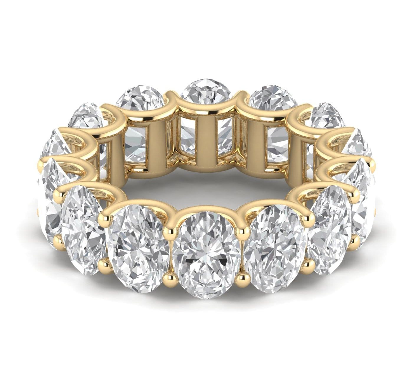 Rings 14K Gold Oval Diamond Eternity Band, Lab Grown