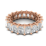 Rings 14K Gold Princess Cut Diamond Eternity Ring, Lab Grown