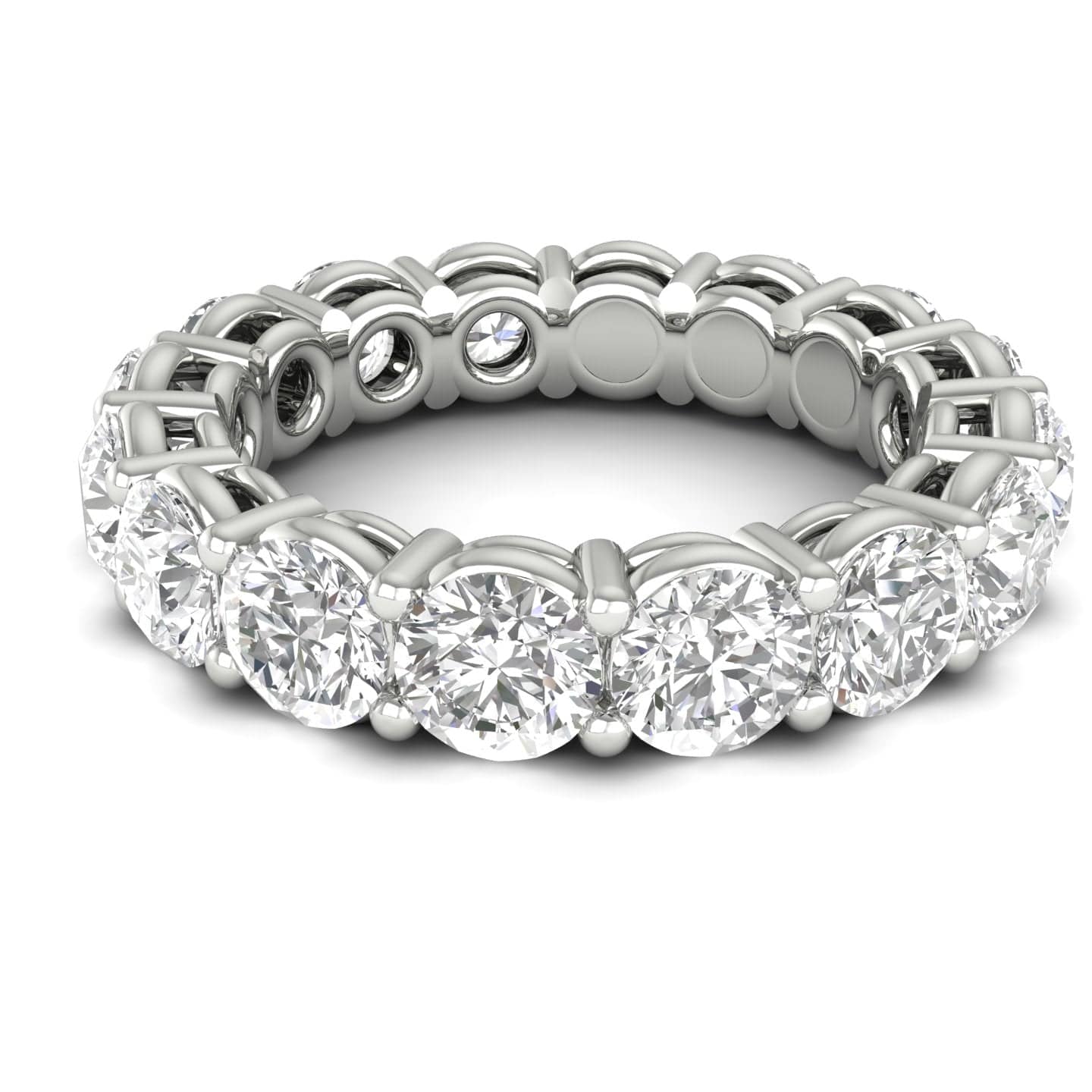 Rings 14K Gold Round Diamond Eternity Band Lab Grown