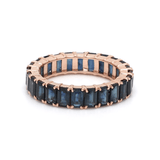 Rings 14K or 18K Gold Blue Sapphire Eternity Band