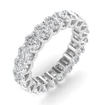 Rings 18K Gold and Oval Diamond Eternity Band, Lab Grown