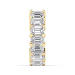 Rings 18K Gold Emerald Cut Diamond Eternity Ring Lab Grown