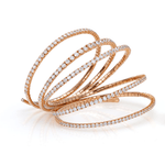 Rings 18K Stretch Gold and Diamond Wrap Around Bracelet