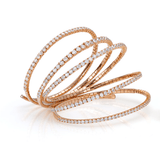 Rings 18K Stretch Gold and Diamond Wrap Around Bracelet