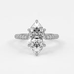 Rings 4 / White Gold / Simple Solitaire Marquise Diamond Engagement Rings