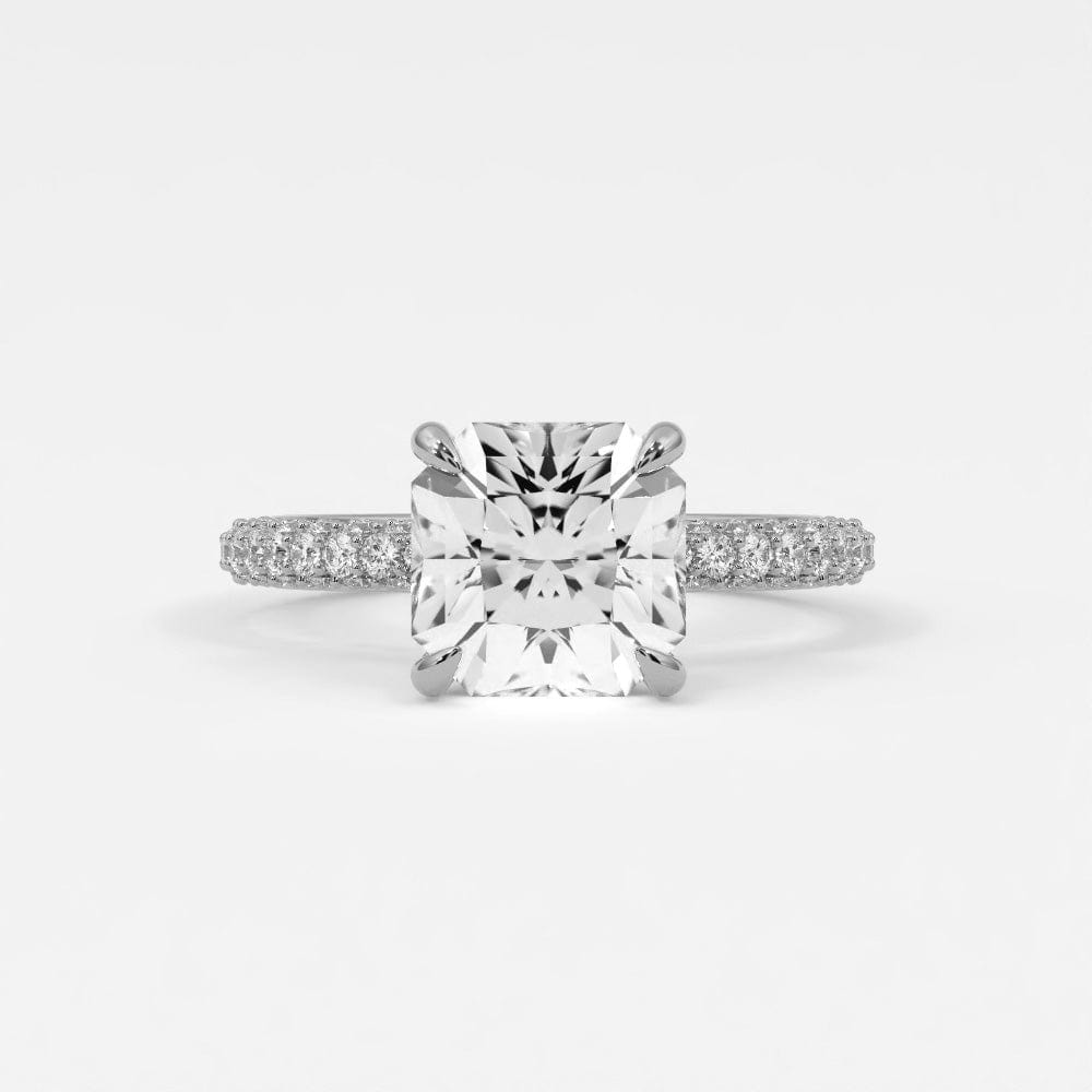 Rings 4 / White Gold / Simple Solitaire Princess Cut Diamond Engagement Rings