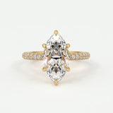 Rings 4 / Yellow Gold / Simple Solitaire Marquise Diamond Engagement Rings