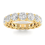 Rings 6.5 / Yellow Gold / 2.98 ct 14K Gold Round Diamond Eternity Band Lab Grown