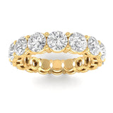 Rings 6.5 / Yellow Gold / 2.98 ct 14K Gold Round Diamond Eternity Band Lab Grown