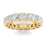 Rings 6.5 / Yellow Gold / 2.98 ct 18K Gold Round Diamond Eternity Band Lab Grown